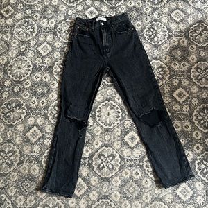 A&F Curve Love Ankle Straight Ultra High Rise Jean